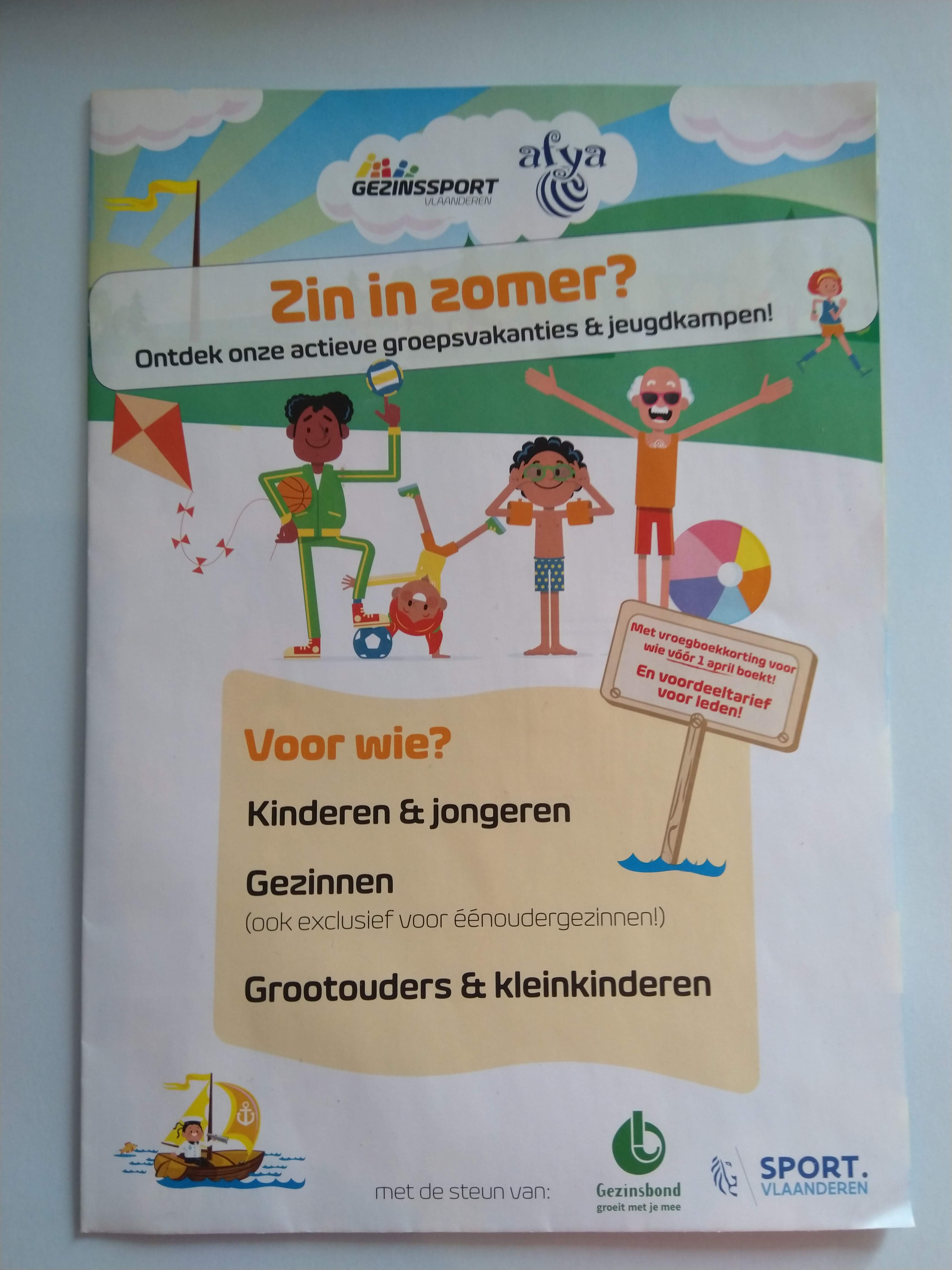 kamp zomer afya gezinssport vlaanderen